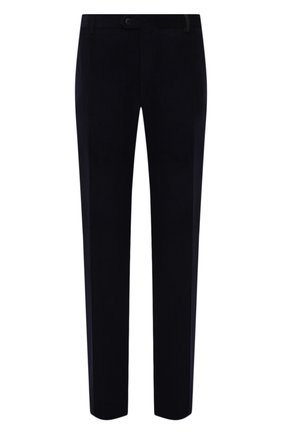 Мужские хлопковые брюки BRIONI темно-синего цвета, арт. RPN20L/09042/GSTAAD | Фото 1 (Материал внешний: Хлопок; Случай: Формальный; Длина (брюки, джинсы): Стандартные; Стили: Классический)
