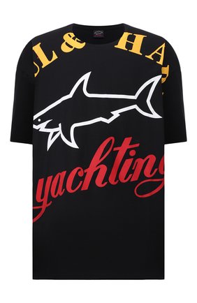 Мужская хлопковая футболка PAUL&SHARK черного цвета по цене 16400 руб., арт. 21411069/C00/3XL-6XL | Фото 1 Мужская хлопковая футболка PAUL&SHARK черного цвета, арт. 21411069/C00/3XL-6XL | Фото 1