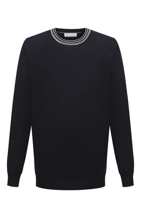 Мужской джемпер из кашемира и шелка BRUNELLO CUCINELLI темно-синего цвета по цене 115500 руб., арт. M2389900W | Фото 1 Мужской джемпер из кашемира и шелка BRUNELLO CUCINELLI темно-синего цвета, арт. M2389900W | Фото 1