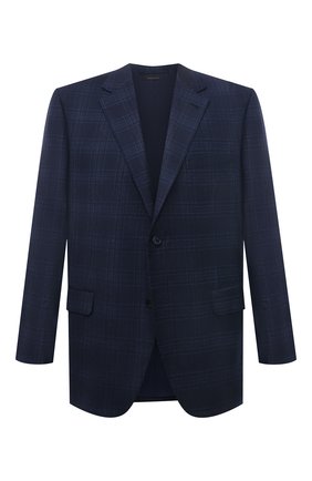 Мужской шерстяной пиджак BRIONI темно-синего цвета по цене 363500 руб., арт. RGH00L/09A6X/PARLAMENT0 | Фото 1 Мужской шерстяной пиджак BRIONI темно-синего цвета, арт. RGH00L/09A6X/PARLAMENT0 | Фото 1 (Рукава: Длинные; Материал подклада: Купро; Длина (для топов): Стандартные; Материал внешний: Шерсть; Случай: Формальный; Пиджаки М: Прямой; 1-2-бортные: Однобортные; Стили: Классический)