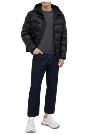 Мужской шерстяной джемпер DSQUARED2 серого цвета по цене 31300 руб., арт. S74HA1168/S16794 | Фото 2 Мужской шерстяной джемпер DSQUARED2 серого цвета, арт. S74HA1168/S16794 | Фото 2 (Материал внешний: Шерсть; Мужское Кросс-КТ: Джемперы; Рукава: Длинные; Вырез: Круглый; Принт: Без принта; Стили: Кэжуэл; Длина (для топов): Стандартные)