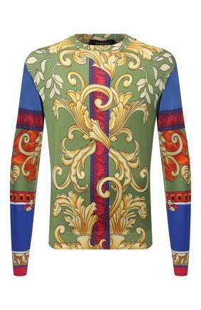 Мужской шелковый джемпер VERSACE разноцветного цвета по цене 95350 руб., арт. A89381/1A00794 | Фото 1 Мужской шелковый джемпер VERSACE разноцветного цвета, арт. A89381/1A00794 | Фото 1