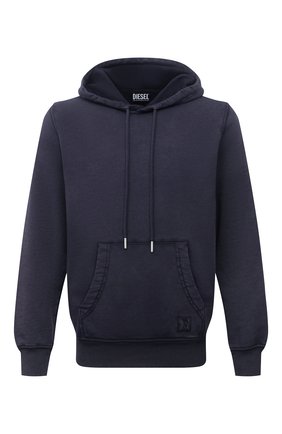 Мужской хлопковое худи DIESEL темно-синего цвета по цене 23700 руб., арт. A02715/0WBBG | Фото 1 Мужской хлопковое худи DIESEL темно-синего цвета, арт. A02715/0WBBG | Фото 1 (Материал внешний: Хлопок; Принт: Без принта; Длина (для топов): Стандартные; Рукава: Длинные; Стили: Спорт-шик; Мужское Кросс-КТ: Худи-одежда)