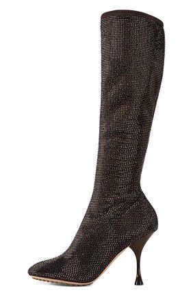 Женские сапоги dot BOTTEGA VENETA темно-коричневого цвета по цене 399500 руб., арт. 667172/V15G1 | Фото 1 Женские сапоги dot BOTTEGA VENETA темно-коричневого цвета, арт. 667172/V15G1 | Фото 1