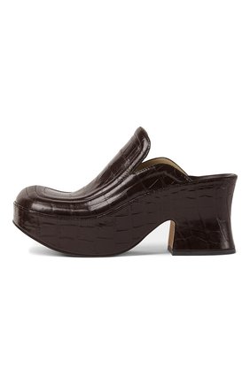 Женские мюли wedge BOTTEGA VENETA темно-коричневого цвета по цене 84750 руб., арт. 667212/V10O0 | Фото 1 Женские мюли wedge BOTTEGA VENETA темно-коричневого цвета, арт. 667212/V10O0 | Фото 1