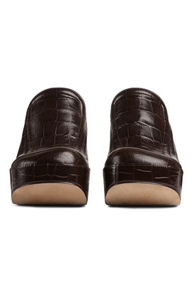 Женские мюли wedge BOTTEGA VENETA темно-коричневого цвета по цене 84750 руб., арт. 667212/V10O0 | Фото 2 Женские мюли wedge BOTTEGA VENETA темно-коричневого цвета, арт. 667212/V10O0 | Фото 2