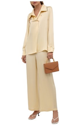 Женские шелковые брюки LANVIN бежевого цвета по цене 94950 руб., арт. RW-TR0002-4324-E21 | Фото 2 Женские шелковые брюки LANVIN бежевого цвета, арт. RW-TR0002-4324-E21 | Фото 2