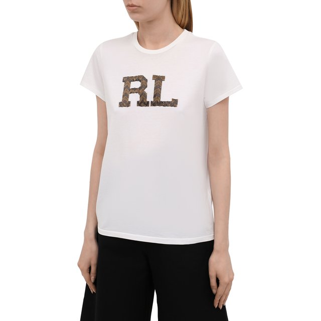 Хлопковая футболка Polo Ralph Lauren 12078916