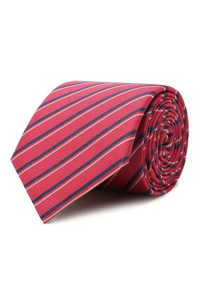Мужской шелковый галстук BOSS красного цвета, арт. 50455262 | Фото 1 (Материал: Текстиль, Шелк; Принт: С принтом)