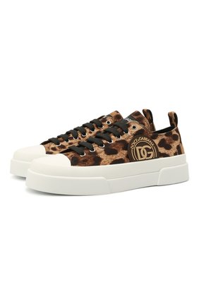 Мужские текстильные кеды portofino light DOLCE & GABBANA леопардового цвета по цене 57150 руб., арт. CS1888/A0743 | Фото 1 Мужские текстильные кеды portofino light DOLCE & GABBANA леопардового цвета, арт. CS1888/A0743 | Фото 1