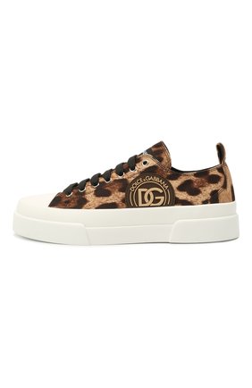 Мужские текстильные кеды portofino light DOLCE & GABBANA леопардового цвета по цене 57150 руб., арт. CS1888/A0743 | Фото 2 Мужские текстильные кеды portofino light DOLCE & GABBANA леопардового цвета, арт. CS1888/A0743 | Фото 2