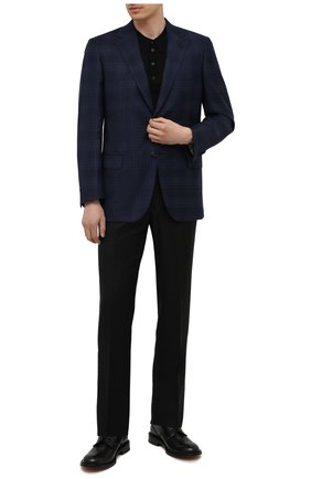 Мужские шерстяные брюки ERMENEGILDO ZEGNA черного цвета по цене 41300 руб., арт. 219F00/75TB12 | Фото 2 Мужские шерстяные брюки ERMENEGILDO ZEGNA черного цвета, арт. 219F00/75TB12 | Фото 2 (Материал подклада: Вискоза; Материал внешний: Шерсть; Длина (брюки, джинсы): Стандартные; Случай: Формальный; Стили: Классический)