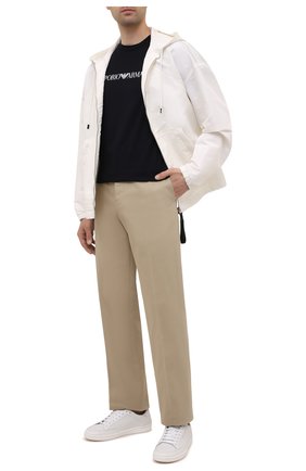 Мужская хлопковая футболка EMPORIO ARMANI темно-синего цвета по цене 6695 руб., арт. 8N1TN5/1JPZZ | Фото 2 Мужская хлопковая футболка EMPORIO ARMANI темно-синего цвета, арт. 8N1TN5/1JPZZ | Фото 2