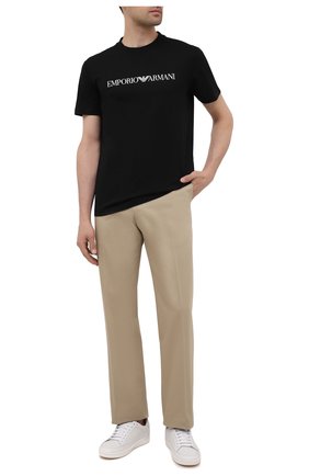 Мужская хлопковая футболка EMPORIO ARMANI черного цвета по цене 6695 руб., арт. 8N1TN5/1JPZZ | Фото 2 Мужская хлопковая футболка EMPORIO ARMANI черного цвета, арт. 8N1TN5/1JPZZ | Фото 2