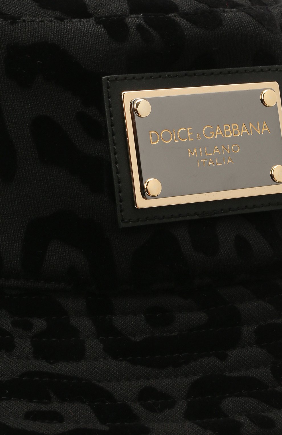 Мужская хлопковая панама DOLCE & GABBANA черного цвета по цене 35950 руб., арт. GH693A/G7YTH | Фото 3 Мужская хлопковая панама DOLCE & GABBANA черного цвета, арт. GH693A/G7YTH | Фото 3