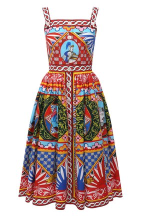 Женское хлопковое платье DOLCE & GABBANA разноцветного цвета по цене 163000 руб., арт. F6UY3T/GDS11 | Фото 1 Женское хлопковое платье DOLCE & GABBANA разноцветного цвета, арт. F6UY3T/GDS11 | Фото 1