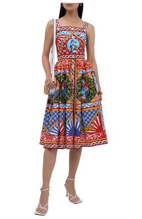 Женское хлопковое платье DOLCE & GABBANA разноцветного цвета по цене 163000 руб., арт. F6UY3T/GDS11 | Фото 2 Женское хлопковое платье DOLCE & GABBANA разноцветного цвета, арт. F6UY3T/GDS11 | Фото 2