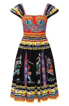 Женское хлопковое платье DOLCE & GABBANA разноцветного цвета по цене 152500 руб., арт. F6WQ8T/GDS11 | Фото 1 Женское хлопковое платье DOLCE & GABBANA разноцветного цвета, арт. F6WQ8T/GDS11 | Фото 1