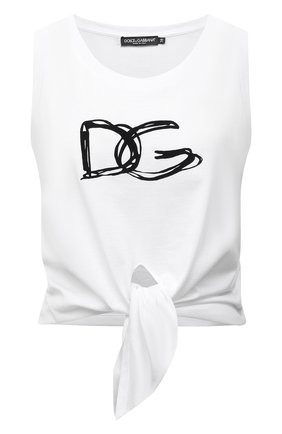 Женская хлопковая майка DOLCE & GABBANA белого цвета по цене 39400 руб., арт. F8M29T/G7XAX | Фото 1 Женская хлопковая майка DOLCE & GABBANA белого цвета, арт. F8M29T/G7XAX | Фото 1
