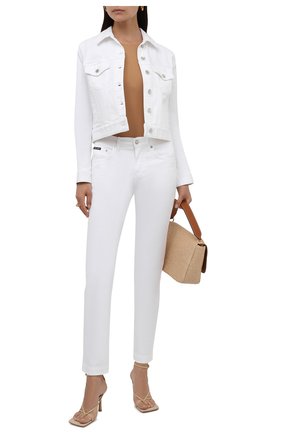 Женская джинсовая куртка DOLCE & GABBANA белого цвета по цене 73050 руб., арт. F9H08D/G899M | Фото 2 Женская джинсовая куртка DOLCE & GABBANA белого цвета, арт. F9H08D/G899M | Фото 2