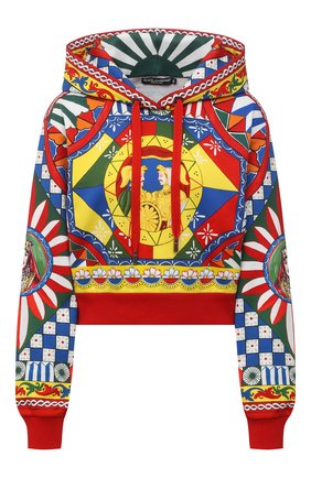 Женский хлопковое худи DOLCE & GABBANA разноцветного цвета по цене 62650 руб., арт. F9H75T/FI776 | Фото 1 Женский хлопковое худи DOLCE & GABBANA разноцветного цвета, арт. F9H75T/FI776 | Фото 1