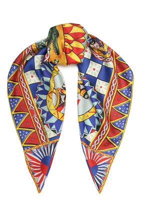 Женский шелковый платок DOLCE & GABBANA желтого цвета по цене 36550 руб., арт. FN086R/FI1T4 | Фото 1 Женский шелковый платок DOLCE & GABBANA желтого цвета, арт. FN086R/FI1T4 | Фото 1