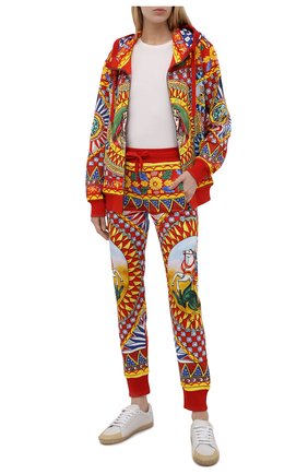 Женские хлопковые джоггеры DOLCE & GABBANA разноцветного цвета по цене 62650 руб., арт. FTBW3T/FI76I | Фото 2 Женские хлопковые джоггеры DOLCE & GABBANA разноцветного цвета, арт. FTBW3T/FI76I | Фото 2