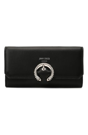 Женский клатч madeline JIMMY CHOO черного цвета по цене 69950 руб., арт. WALLET W/CHAIN/IUY | Фото 1 Женский клатч madeline JIMMY CHOO черного цвета, арт. WALLET W/CHAIN/IUY | Фото 1