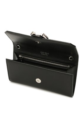 Женский клатч madeline JIMMY CHOO черного цвета по цене 64000 руб., арт. WALLET W/CHAIN/IUY | Фото 4 Женский клатч madeline JIMMY CHOO черного цвета, арт. WALLET W/CHAIN/IUY | Фото 4 (Женское Кросс-КТ: Вечерняя сумка, Клатч-клатчи; Материал: Натуральная кожа; Размер: mini; Ремень/цепочка: На ремешке)