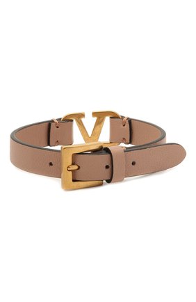 Женский кожаный браслет vlogo VALENTINO бежевого цвета по цене 14500 руб., арт. WW2J0C44/ZXL | Фото 2 Женский кожаный браслет vlogo VALENTINO бежевого цвета, арт. WW2J0C44/ZXL | Фото 2