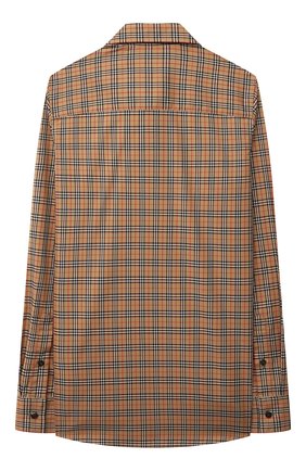 Детская хлопковая рубашка BURBERRY бежевого цвета по цене 19100 руб., арт. 8042957 | Фото 2 Детская хлопковая рубашка BURBERRY бежевого цвета, арт. 8042957 | Фото 2