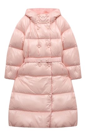 Детское пуховое пальто EMPORIO ARMANI розового цвета по цене 29950 руб., арт. 6K3L08/1NWPZ | Фото 1 Детское пуховое пальто EMPORIO ARMANI розового цвета, арт. 6K3L08/1NWPZ | Фото 1 (Материал внешний: Синтетический материал; Рукава: Длинные; Материал подклада: Синтетический материал; Материал утеплителя: Пух и перо; Девочки Кросс-КТ: Пуховик-верхняя одежда; Кросс-КТ: Сезон: зима; Ростовка одежда: 10 - 11 лет | 140 - 146см, 13 - 15 лет | 158 см, 16 лет | 164 см, 4 года | 104 см, 5 лет | 110 см, 6 лет | 116 см, 7 лет | 122 см, 8 лет | 128 см)