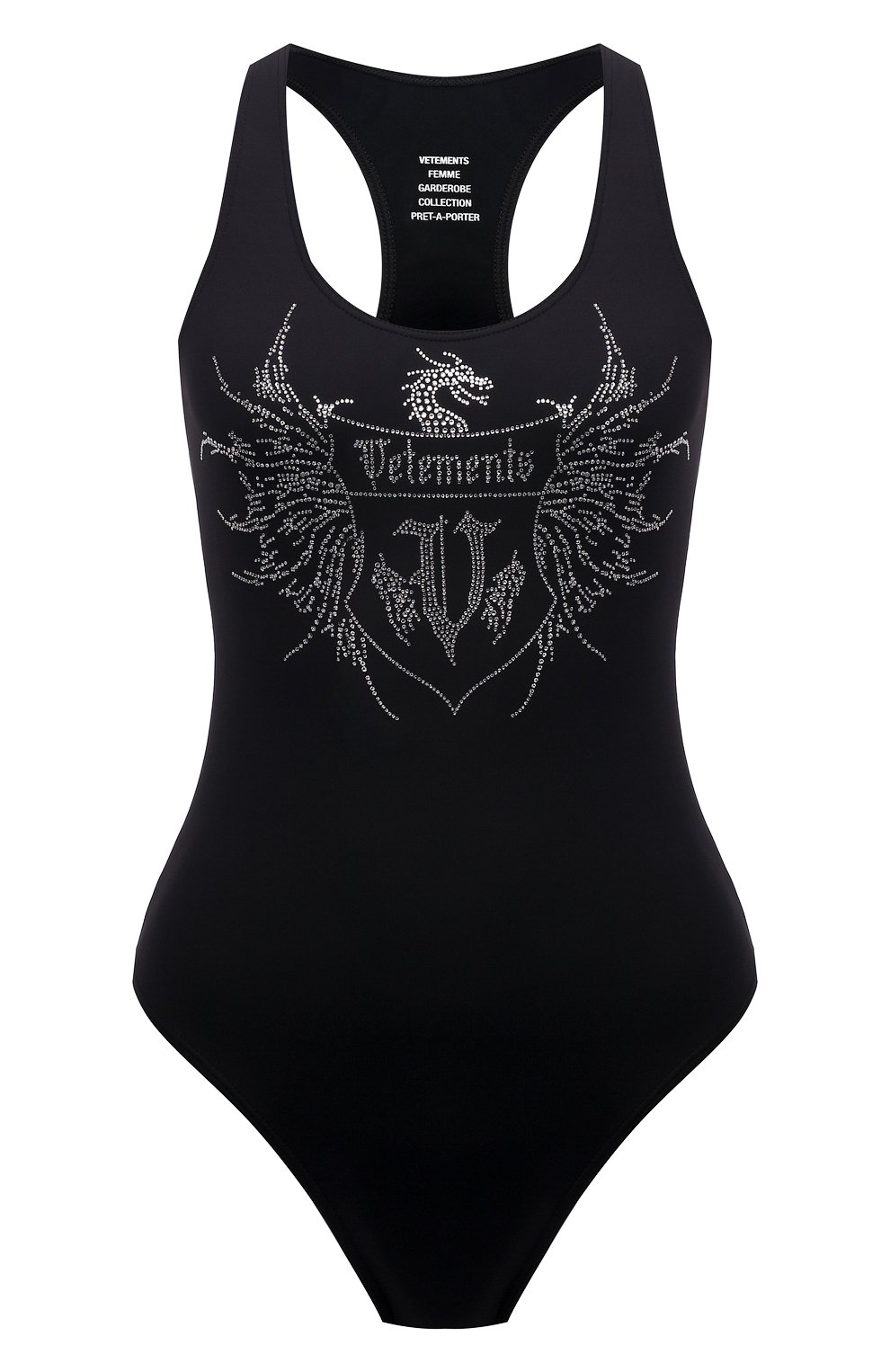 Женский слитный купальник VETEMENTS черного цвета, арт. WA52TR640B 1332/BLACK | Фото 1