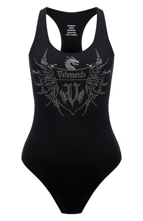 Женский слитный купальник VETEMENTS черного цвета по цене 54900 руб., арт. WA52TR640B 1332/BLACK | Фото 1 Женский слитный купальник VETEMENTS черного цвета, арт. WA52TR640B 1332/BLACK | Фото 1