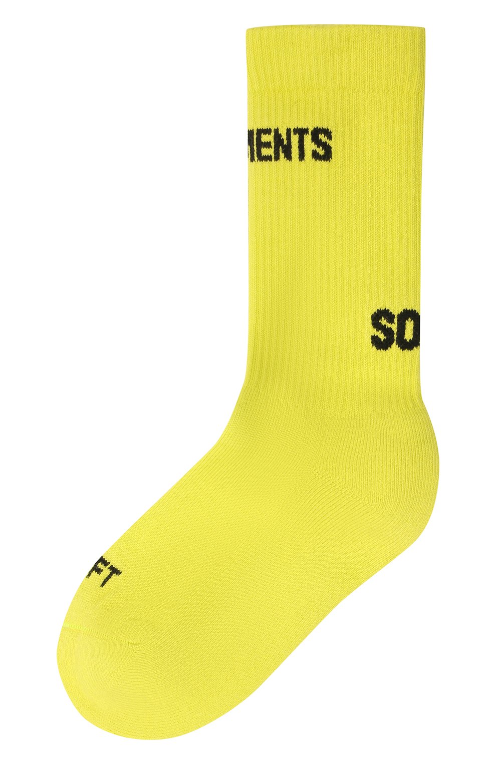 Женские хлопковые носки VETEMENTS желтого цвета, арт. UA52S0100Y 2906/W | Фото 1