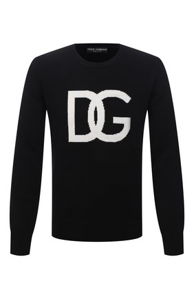 Мужской шерстяной свитер DOLCE & GABBANA черного цвета по цене 71600 руб., арт. GXG73T/JAW9K | Фото 1 Мужской шерстяной свитер DOLCE & GABBANA черного цвета, арт. GXG73T/JAW9K | Фото 1