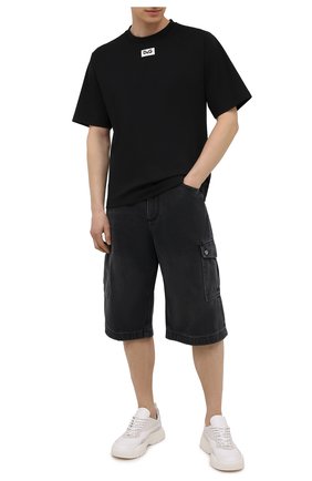 Мужская футболка DOLCE & GABBANA черного цвета по цене 41650 руб., арт. G8NE8T/FUGK4 | Фото 2 Мужская футболка DOLCE & GABBANA черного цвета, арт. G8NE8T/FUGK4 | Фото 2