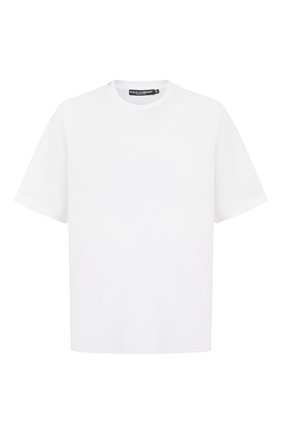 Мужская хлопковая футболка DOLCE & GABBANA белого цвета по цене 21450 руб., арт. G8NC5T/FU7EQ | Фото 1 Мужская хлопковая футболка DOLCE & GABBANA белого цвета, арт. G8NC5T/FU7EQ | Фото 1