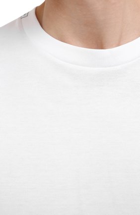 Мужская хлопковая футболка DOLCE & GABBANA белого цвета, арт. G8NC5T/FU7EQ | Фото 5 (Принт: Без принта; Рукава: Короткие; Длина (для топов): Стандартные; Материал внешний: Хлопок; Стили: Кэжуэл)