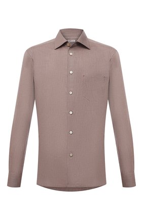 Мужская хлопковая рубашка KITON светло-коричневого цвета по цене 69950 руб., арт. UMCNERH0780116 | Фото 1 Мужская хлопковая рубашка KITON светло-коричневого цвета, арт. UMCNERH0780116 | Фото 1