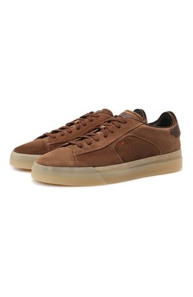 Мужские замшевые кеды SANTONI коричневого цвета по цене 35300 руб., арт. MBGT21553TNERRAUS50 | Фото 1 Мужские замшевые кеды SANTONI коричневого цвета, арт. MBGT21553TNERRAUS50 | Фото 1