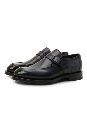 Мужские кожаные монки SANTONI темно-синего цвета по цене 72600 руб., арт. MCCG17746MD3HFULU59 | Фото 1 Мужские кожаные монки SANTONI темно-синего цвета, арт. MCCG17746MD3HFULU59 | Фото 1