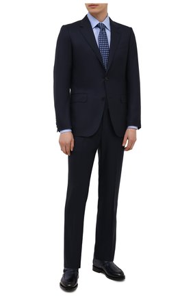 Мужские кожаные монки SANTONI темно-синего цвета по цене 72600 руб., арт. MCCG17746MD3HFULU59 | Фото 2 Мужские кожаные монки SANTONI темно-синего цвета, арт. MCCG17746MD3HFULU59 | Фото 2