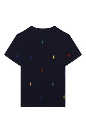 Детская хлопковая футболка POLO RALPH LAUREN темно-синего цвета по цене 3455 руб., арт. 321844626 | Фото 2 Детская хлопковая футболка POLO RALPH LAUREN темно-синего цвета, арт. 321844626 | Фото 2