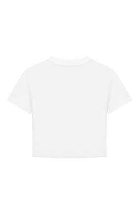 Детский хлопковая футболка BURBERRY белого цвета, арт. 8041231 | Фото 2 (Материал внешний: Хлопок; Рукава: Короткие; Ростовка одежда: 6 мес | 68 см, 12 мес | 80 см, 18 мес | 86 см, 24 мес | 92 см)