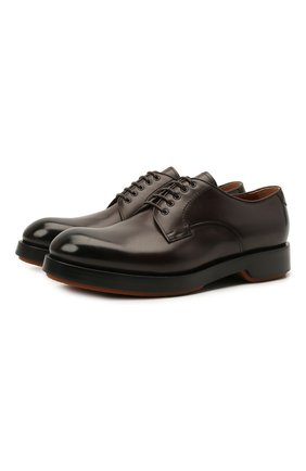 Мужские кожаные дерби ZEGNA COUTURE темно-коричневого цвета по цене 79450 руб., арт. A4562X-LHHRS | Фото 1 Мужские кожаные дерби ZEGNA COUTURE темно-коричневого цвета, арт. A4562X-LHHRS | Фото 1