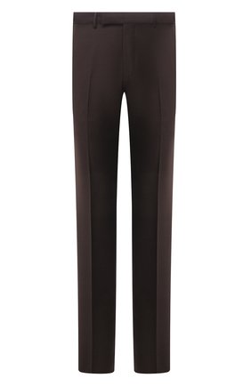Мужские шерстяные брюки ERMENEGILDO ZEGNA коричневого цвета по цене 64300 руб., арт. 228F13/75SB12 | Фото 1 Мужские шерстяные брюки ERMENEGILDO ZEGNA коричневого цвета, арт. 228F13/75SB12 | Фото 1