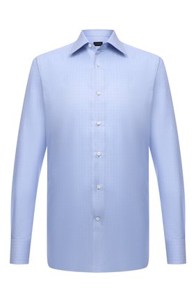 Мужская хлопковая сорочка ERMENEGILDO ZEGNA голубого цвета по цене 31700 руб., арт. 201305/9MS0PA | Фото 1 Мужская хлопковая сорочка ERMENEGILDO ZEGNA голубого цвета, арт. 201305/9MS0PA | Фото 1