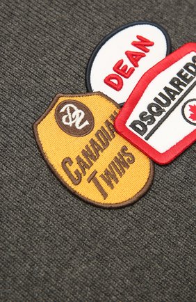 Мужской шерстяной шарф DSQUARED2 серого цвета по цене 19950 руб., арт. KNM0011 01W04331 | Фото 2 Мужской шерстяной шарф DSQUARED2 серого цвета, арт. KNM0011 01W04331 | Фото 2 (Материал: Шерсть)