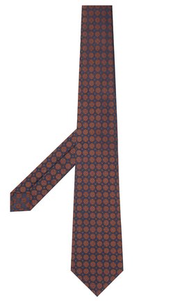 Мужской шелковый галстук KITON коричневого цвета по цене 23200 руб., арт. UCRVKLC08G58 | Фото 2 Мужской шелковый галстук KITON коричневого цвета, арт. UCRVKLC08G58 | Фото 2